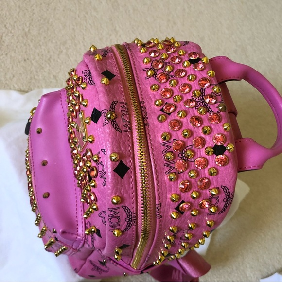 Visetos Swarovski Mini Stark Diamond Backpack Cognac - Picture 8 of 11